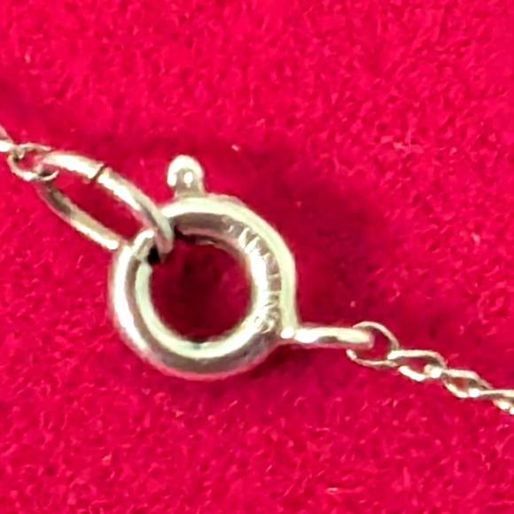 Vintage "Van Dell" Sterling Necklace, Moonstone Pendant, Mid Century, 1950 - Picture 4 of 7